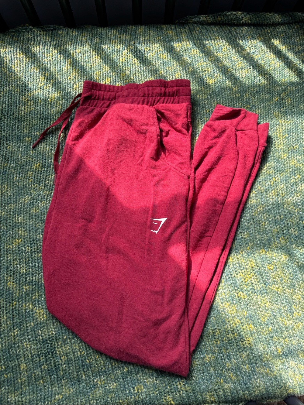 Gymshark Men's Burgundy Jogger Sweatpants